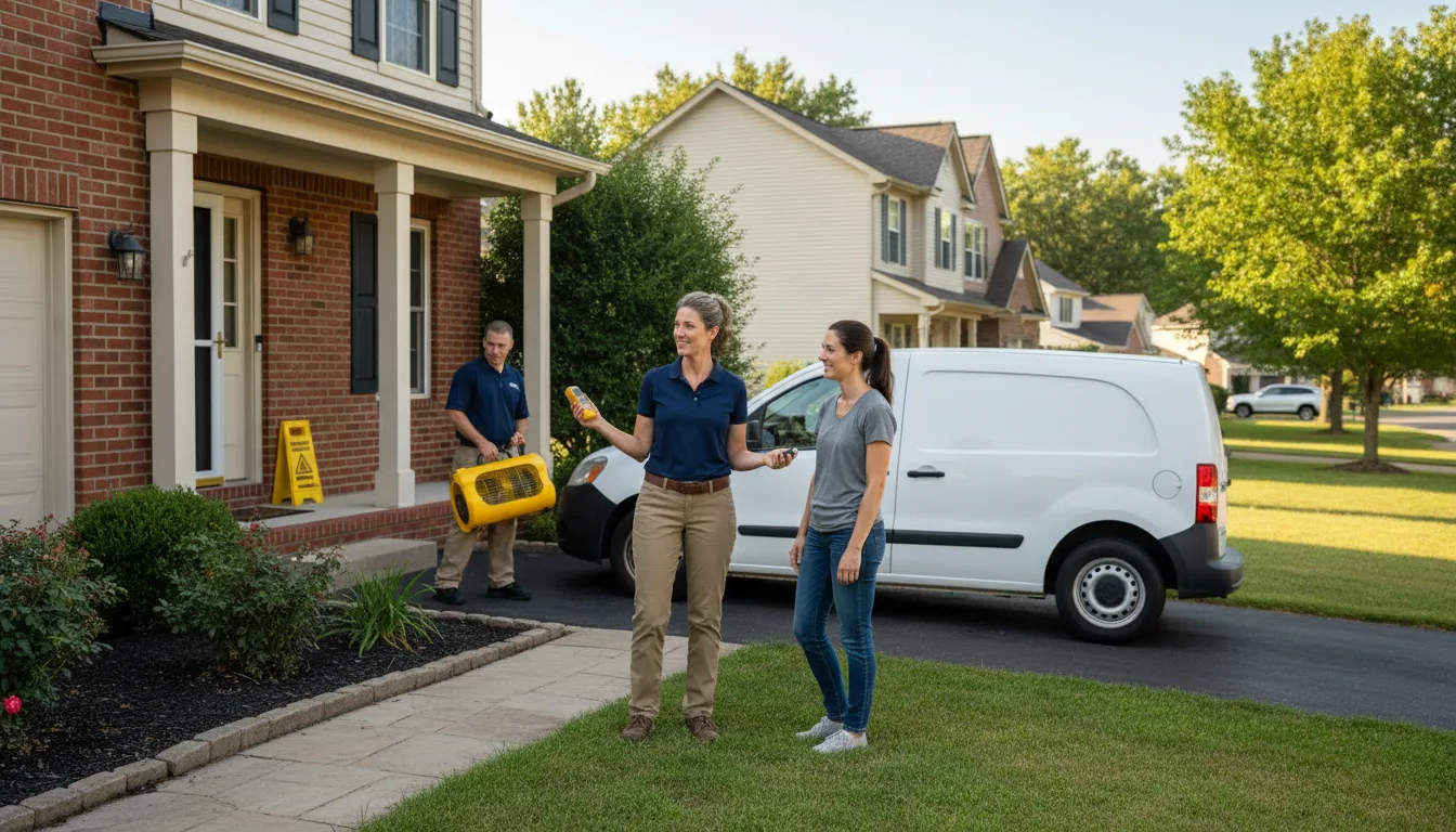 Residential water damage restoration in Wymore, NE